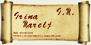 Irina Marelj vizit kartica